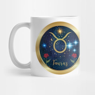 Golden Taurus Zodiac Signs Mug